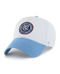 '47 Brand Men's White New York City Fc Two-Tone Clean Up Adjustable Hat