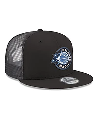 New Era Men's Black Orlando Magic Core Logo Meshback 9FIFTY Snapback Hat