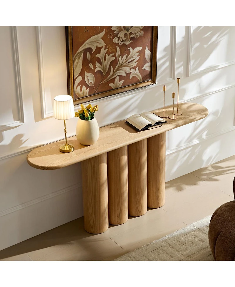 Streamdale Furniture Modern Cylinder Leg Console Table for Entryway/Living Room