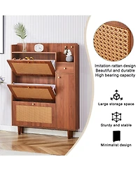 Streamdale Furniture Minimalist Mdf Shoe Cabinet