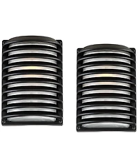 John Timberland Modern Outdoor Wall Light Fixtures Set of 2 Grid Frosted Glass for Post Exterior Barn Deck House Porch Yard Posts Patio Home