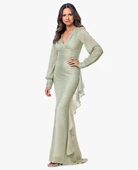 Betsy & Adam Women's V-Neck Ball Gown