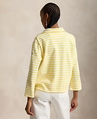 Polo Ralph Lauren Women's Striped Split-Placket Mariner Pull-On T-Shirt