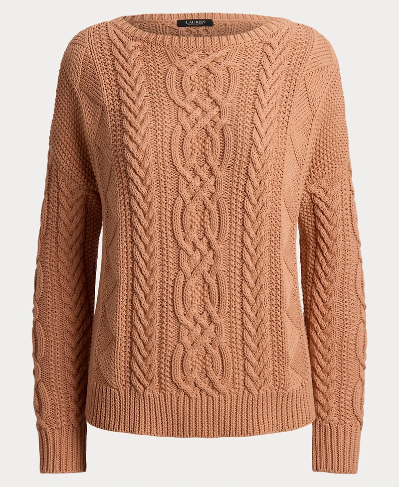 Lauren Ralph Lauren Women's Cable-Knit Boat Neck Sweater