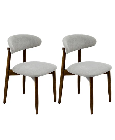 Streamdale Furniture Fabric Dining Chairs Set of 2.