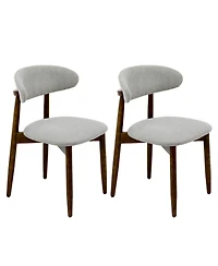 Streamdale Furniture Fabric Dining Chairs Set of 2.