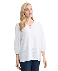 Jones New York Women's 3/4-Length-Sleeve Pull-On Top