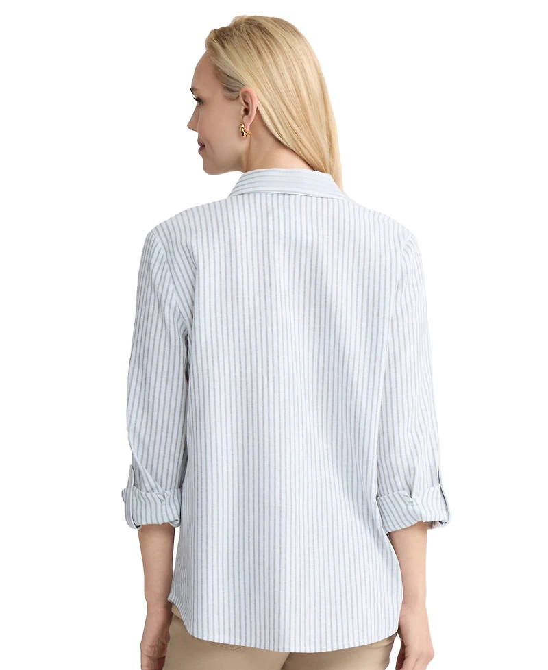 Jones New York Women's Collared Button-Front Shirt