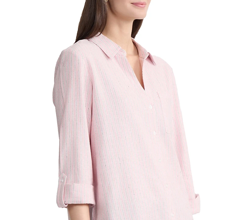 Jones New York Women's Collared Button-Front Long-Sleeve Shirt