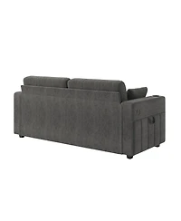 Streamdale Furniture Modern 3-Seat Chenille Sofa with Usb and Storage