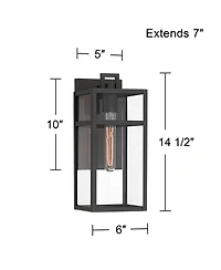 John Timberland San Lucas 14 High Modern Outdoor Wall Light Fixture Mount Porch House Weatherproof Sand Glass Shade