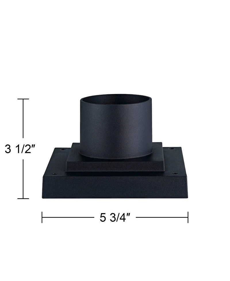 John Timberland 5 Wide x 3 High Modern Post Light Mount Adapter Porch House Exterior Set of 2 Weatherproof Metal