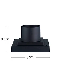 John Timberland 5 Wide x 3 High Modern Post Light Mount Adapter Porch House Exterior Set of 2 Weatherproof Metal