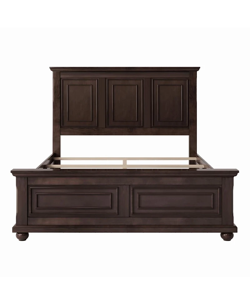 Streamdale Furniture Vintage Pinewood Queen Headboard Bed Frame