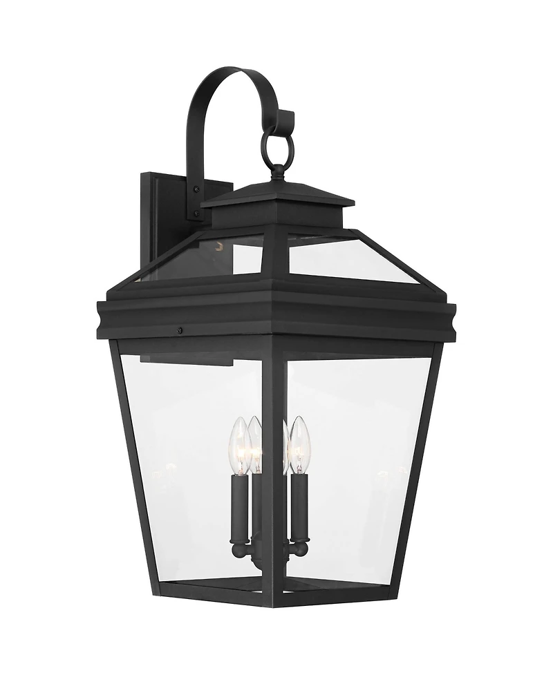 John Timberland Stratton Street High Traditional Outdoor Wall Light Fixture Mount Porch House Lantern Edison Bulb Glass Shade