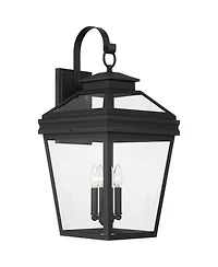 John Timberland Stratton Street High Traditional Outdoor Wall Light Fixture Mount Porch House Lantern Edison Bulb Glass Shade