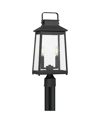 John Timberland Jubliee 20 High Modern Outdoor Post Light Fixture Pole Porch House 2-Light Metal Clear Glass Shade