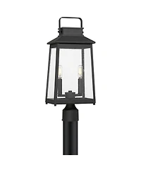 John Timberland Jubliee 20 High Modern Outdoor Post Light Fixture Pole Porch House 2-Light Metal Clear Glass Shade