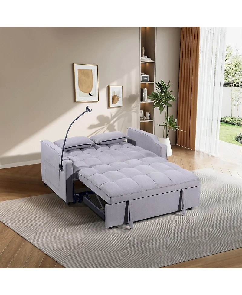 Streamdale Furniture Multifunctional Foldable Sofa Bed, Usb, Stand