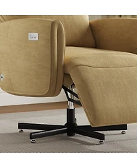 Streamdale Furniture Electric Swivel Recliner Usb ,Type-c, Velvet Accent Chair