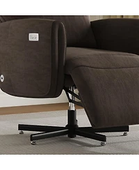 Streamdale Furniture Electric Swivel Recliner w/ Usb/Type-c, Velvet Accent Chair