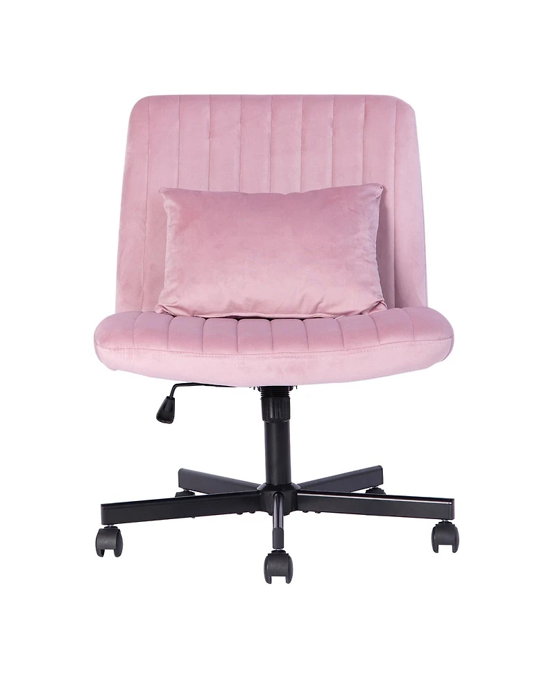 Streamdale Furniture Velvet Criss Cross Armless Office Chair