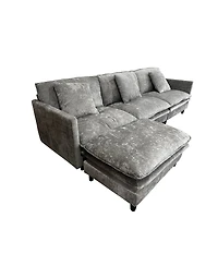 Streamdale Furniture L-Shaped Modular Chenille Sofa - Versatile Comfort and Style
