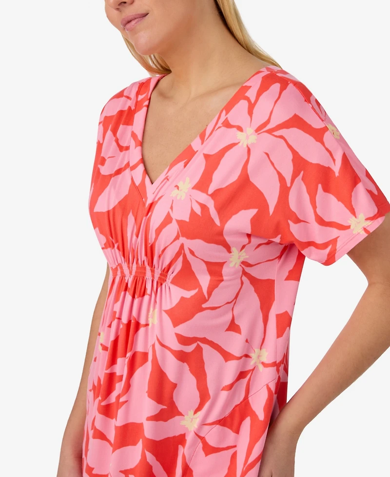 Ellen Tracy Women's Short-Sleeve Tunic Nightgown