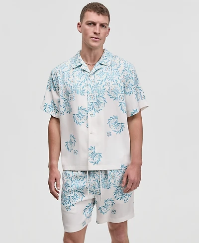 Mode of One Men's Tropical Kaleidoscope Relaxed-Fit Camp Shirt, Macy's Exclusive