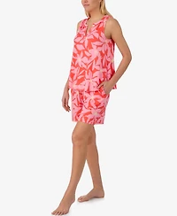 Ellen Tracy Women's Sleeveless Top & Bermuda Pajama Shorts, 2-Piece Set