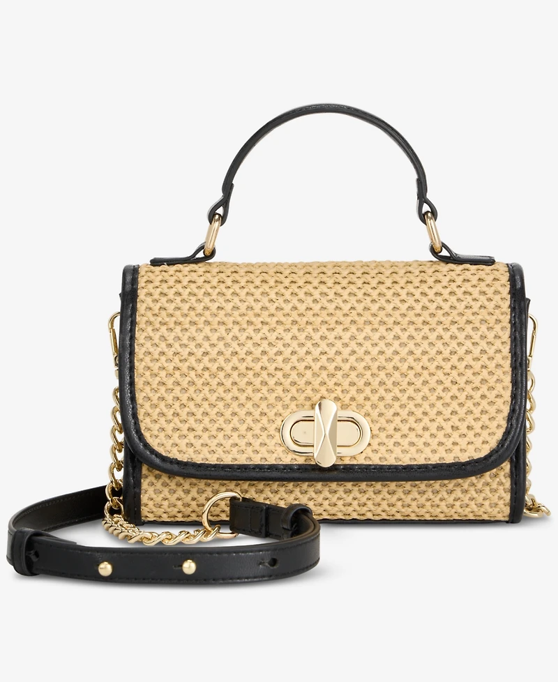 I.n.c. International Concepts Tollaan Micro Straw Crossbody Handbag, Macy's Exclusive