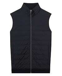 Reiss Men's Hybrid Quilt and Knit Zip-Through Gilet