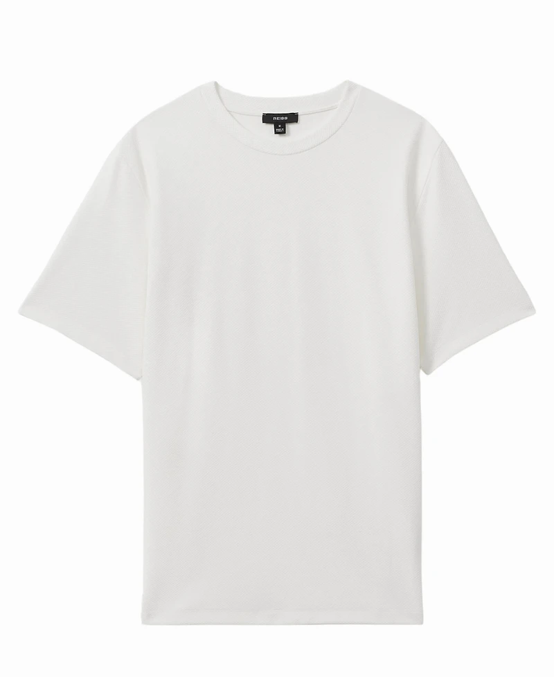 Reiss Men's Textured Crew-Neck T-Shirt