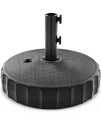 Best Choice Products Fillable Plastic Patio Umbrella Base Stand, Pole Holder w/ Adjustment Knob, Fluted Style - Black