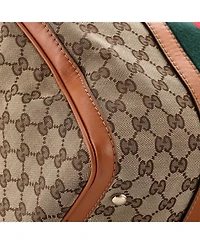 Pre-Owned Gucci Medium Vintage Web Boston Bag Gg Canvas