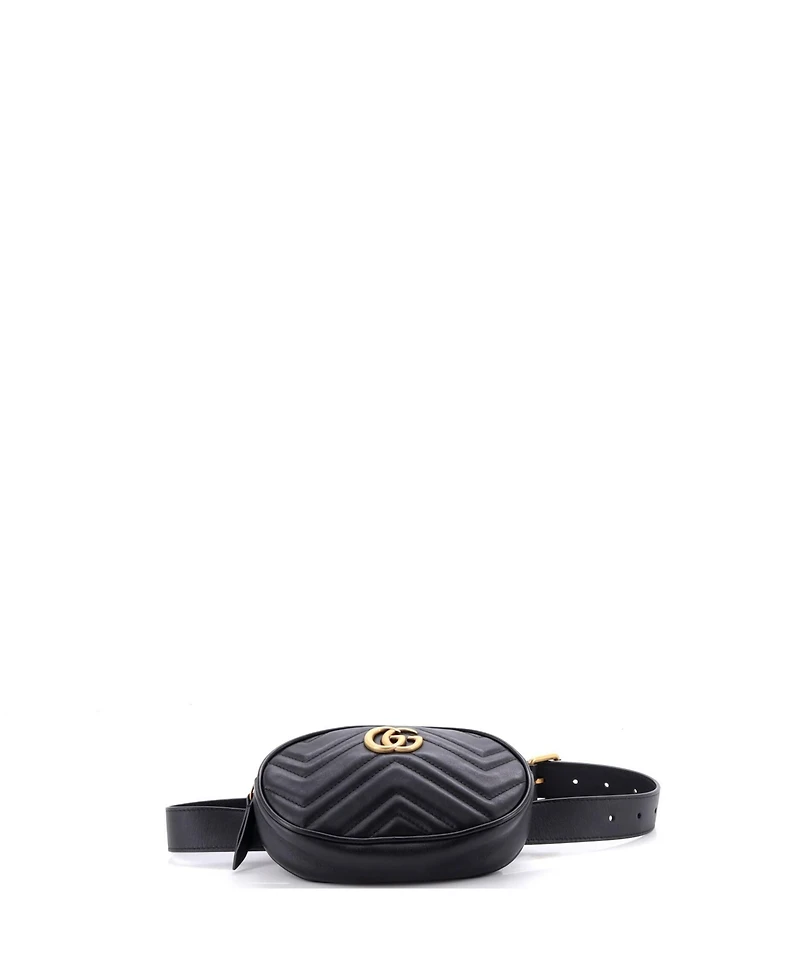 Pre-Owned Gucci Gg Marmont Belt Bag Matelasse Leather