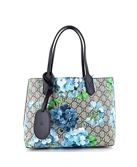 Pre-Owned Gucci Small Reversible Tote Blooms Gg Print Leather