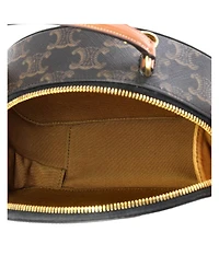 Pre-Owned Celine Half Moon Case Triomphe Coated Canvas with Leather