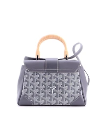Pre-Owned Goyard Mini Saigon Top Handle Bag Coated Canvas with Leather