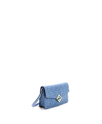 Pre-Owned Fendi Ff Diamonds Wallet on Chain Ff Embossed Leather