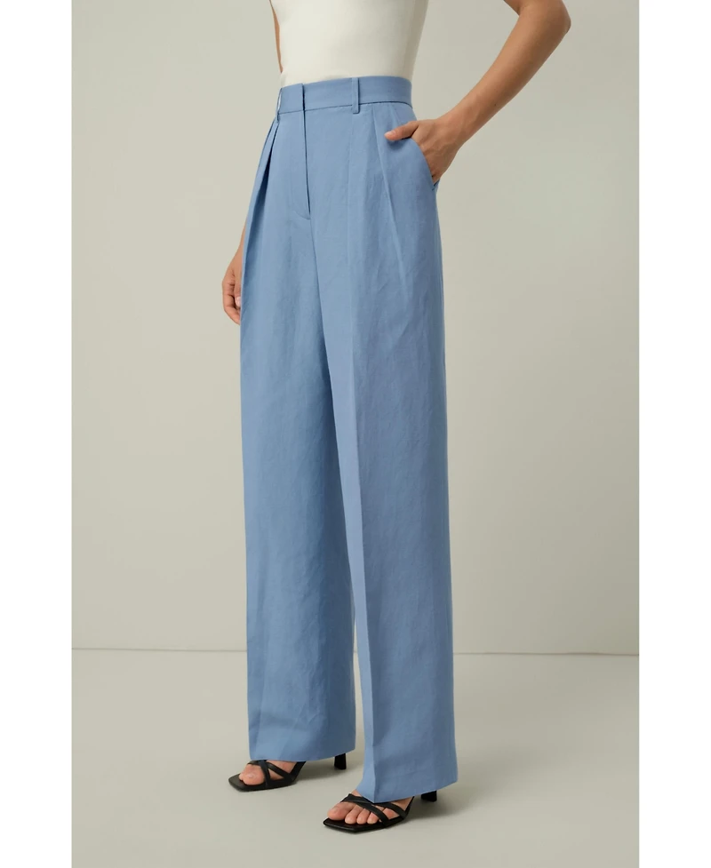 Lilysilk Women's Linen Wide Leg Pant