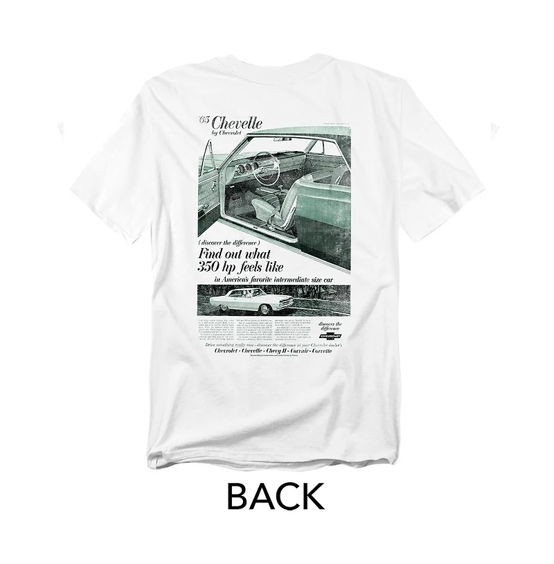 Corvette Men's Chevrolet Chevelle Ad Front Back T-Shirt
