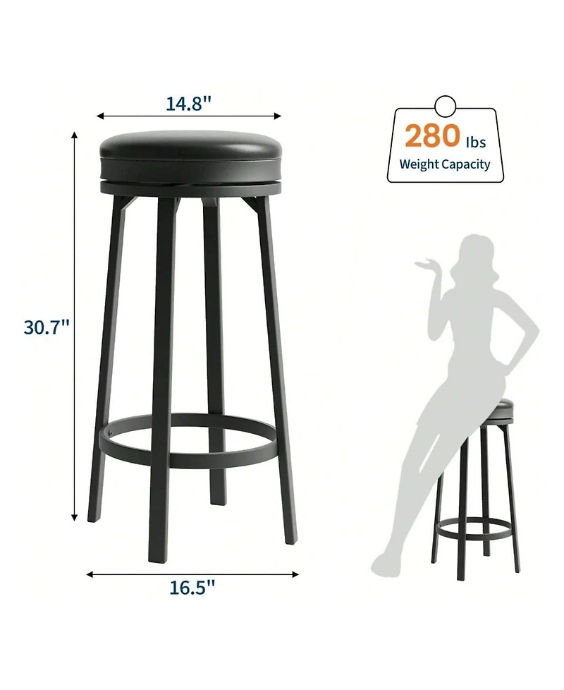 gaomon Dining Chair 4 Pcs Home Kitchen 360 Degrees Swivel Bar Stool Set Of 4 for Kitchen Dining Room