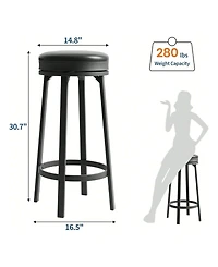 gaomon Dining Chair 4 Pcs Home Kitchen 360 Degrees Swivel Bar Stool Set Of 4 for Kitchen Dining Room