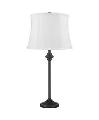 360 Lighting Lynn Modern Industrial Buffet Table Lamps 26" High Set of 2 Metal Softback Drum Shade for Bedroom Living Room Bedside Family
