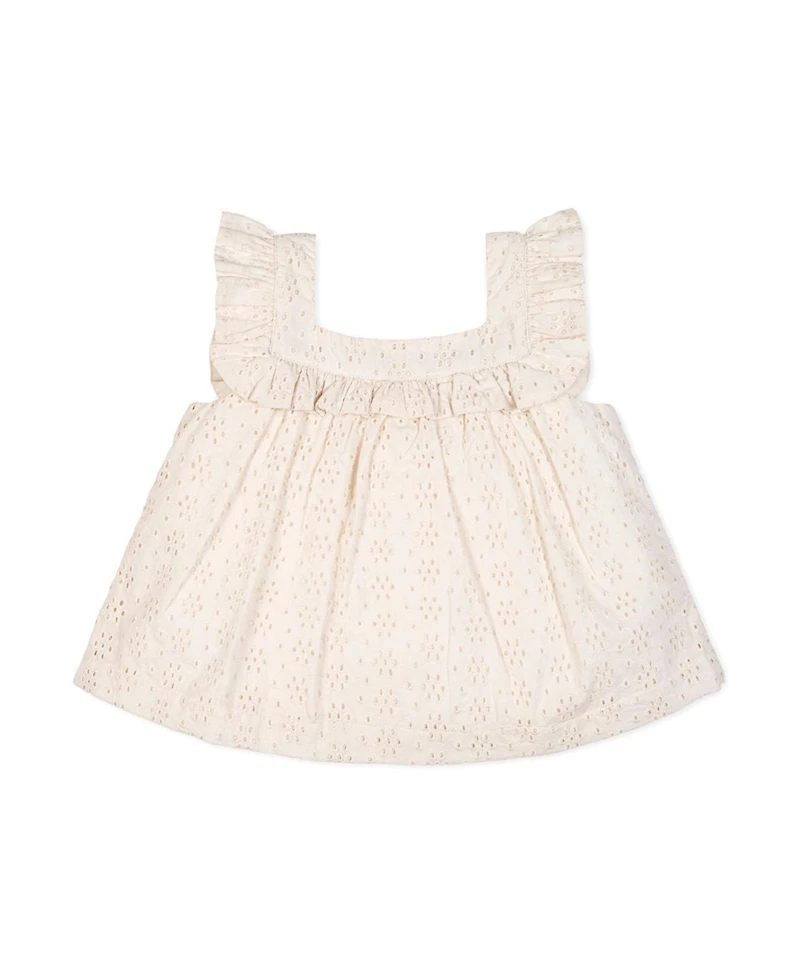Hope and Henry Toddler Girls' Organic Eyelet Tank Short Set