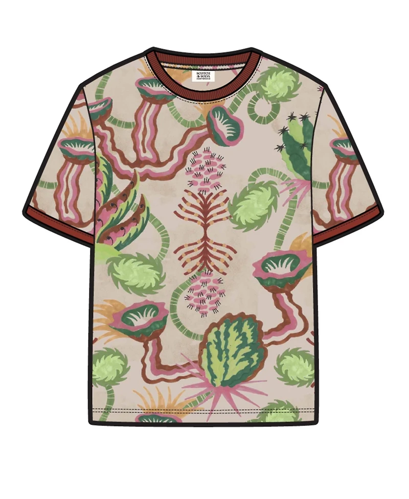 Scotch & Soda Women's Printed Regular-Fit T-Shirt