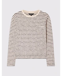 Whistles Women's Stripe Crew Neck Pocket Top