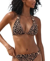 Lascana Giraffe Print Triangle Bikini Top Fold Over Bottom Collection