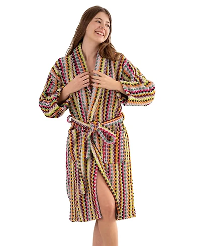 Uncommon Goods Women's Plush Cotton Confetti Robe